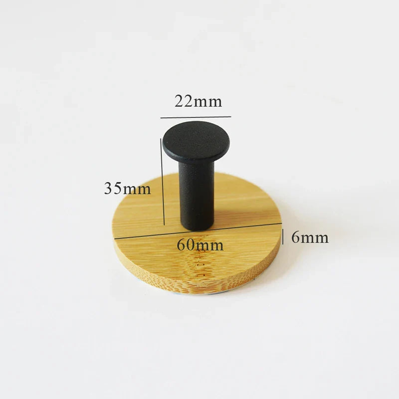 Bamboo Robe Hook Stainless Steel Wall Hanger for Clothes, Bags, Keys - Afralia™