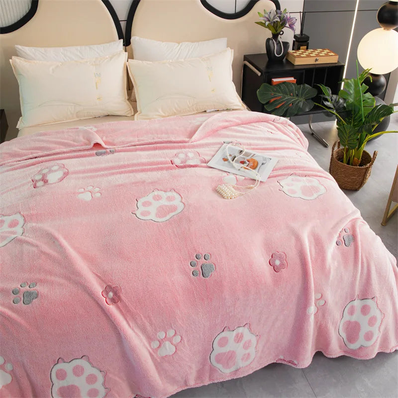 Afralia™ Snowflake Velvet Sofa Cover: Soft Jacquard Flannel Blanket for Spring & Autumn