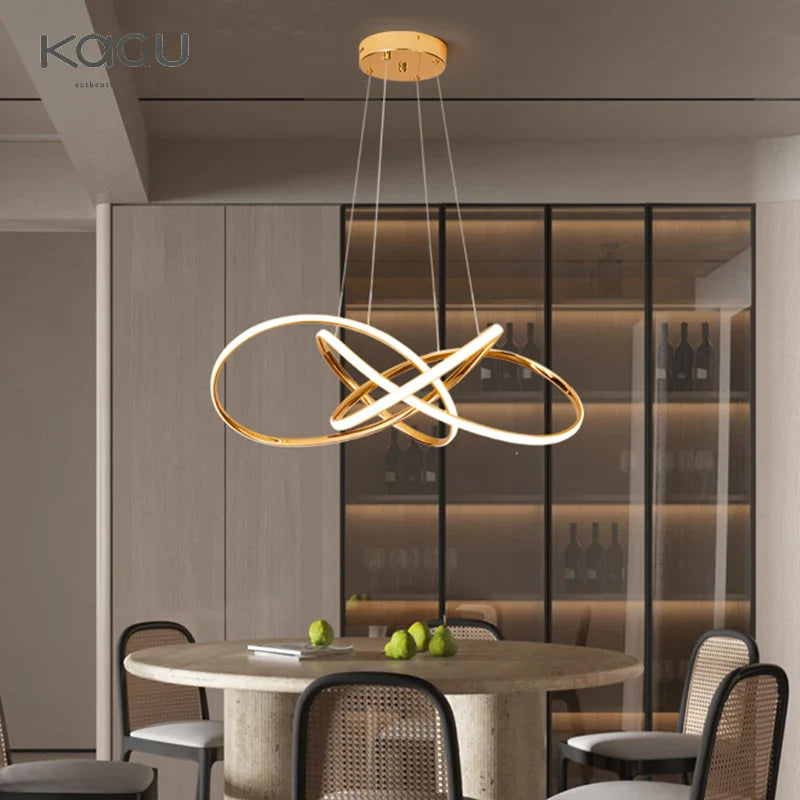 Afralia™ Modern Dimmable LED Chandelier Pendant Light for Home Decor