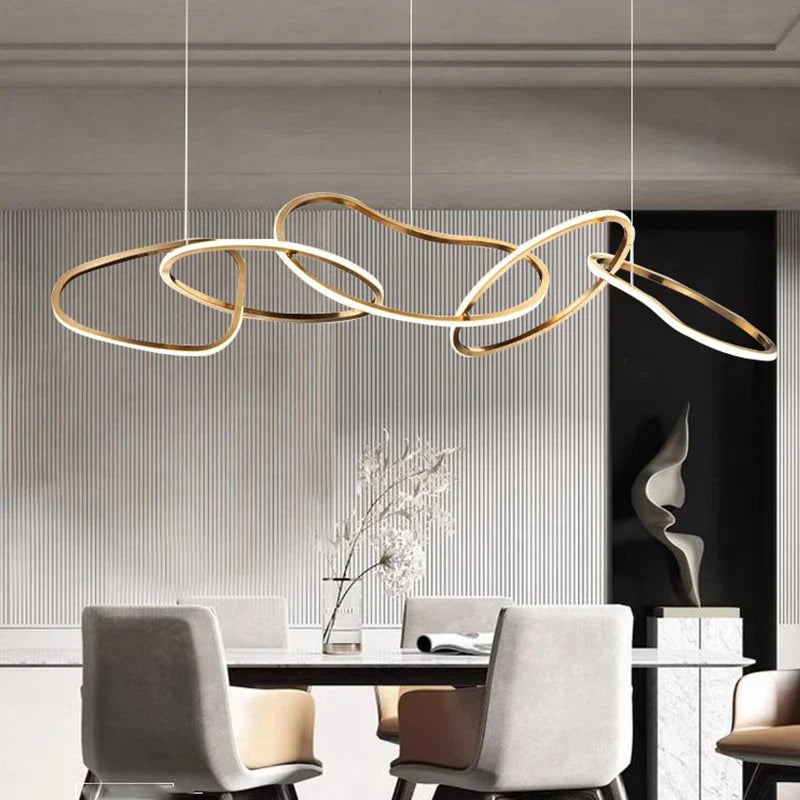 Afralia™ Modern LED Pendant Chandeliers for Living Room Dining Room Hanging Light