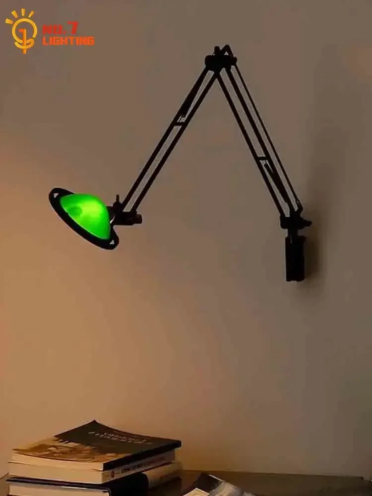 Afralia™ Medieval Rocker Arm Wall Lamp LED G4 Nordic Designer Adjustable Bedside Reading