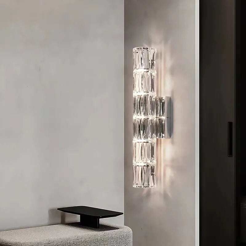 Afralia™ Luster Crystal Wall Sconces: Modern Elegant Glass Wall Light Fixtures