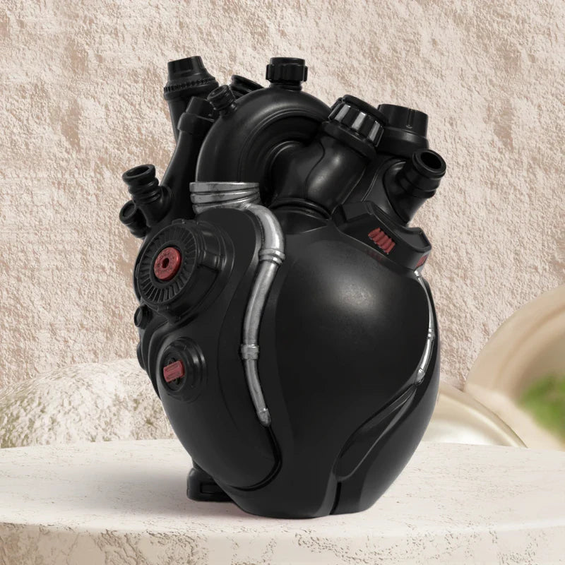 Afralia™ Heart Cardiac Vase Resin Desktop Decoration Ornaments