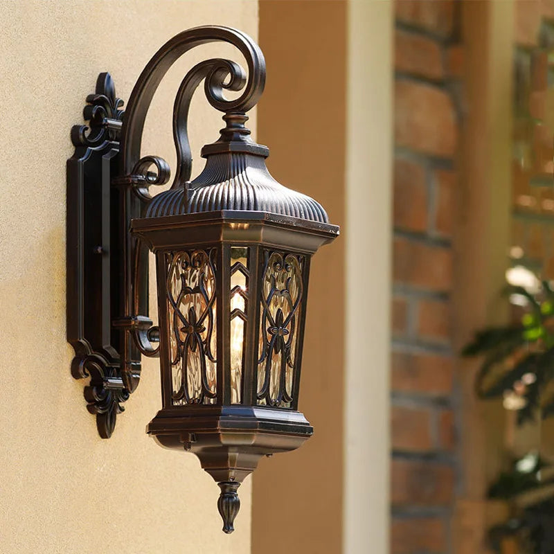 Afralia™ Luxury Villa Outdoor Wall Sconce Waterproof Garden Lighting