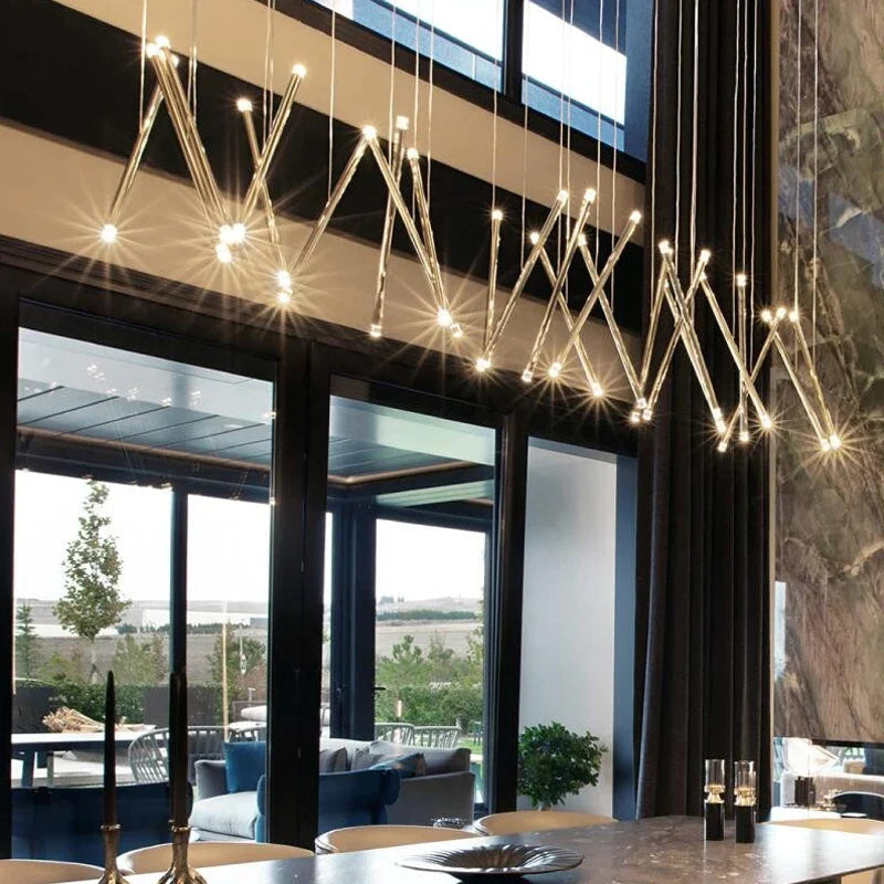 Afralia™ LED Chandelier: Luxury Indoor Lighting for Living Room, Hall, Staircase