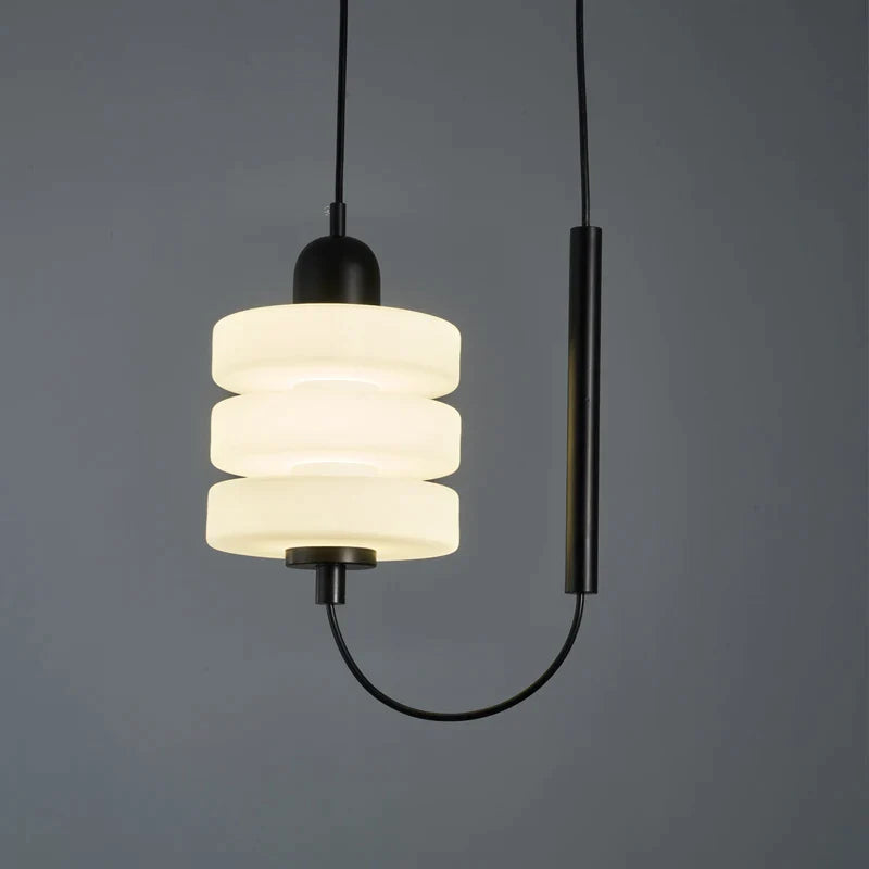 Afralia™ Modern Black Glass Sconce Pendant Chandelier LED Indoor Light