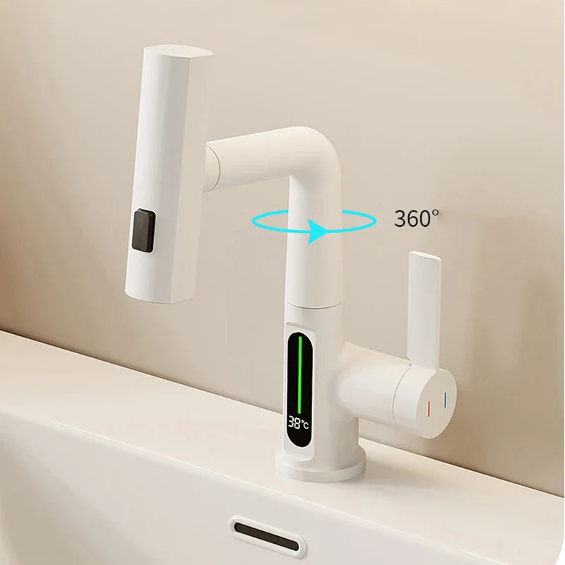 Afralia™ Digital Display Basin Faucet with Temperature Control