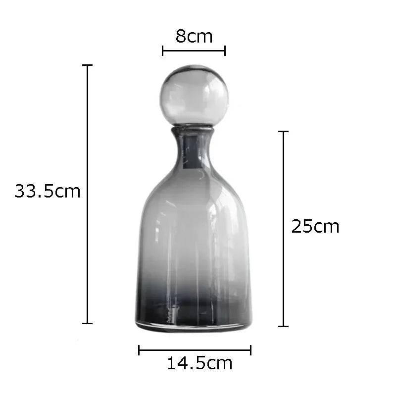 Afralia™ Amber Glass Vase Hydroponics Desk Decoration Modern Home Decor