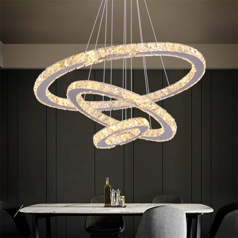 Afralia™ Crystal Pendant Chandeliers Modern Nordic Style Dining Room Living Room Lighting