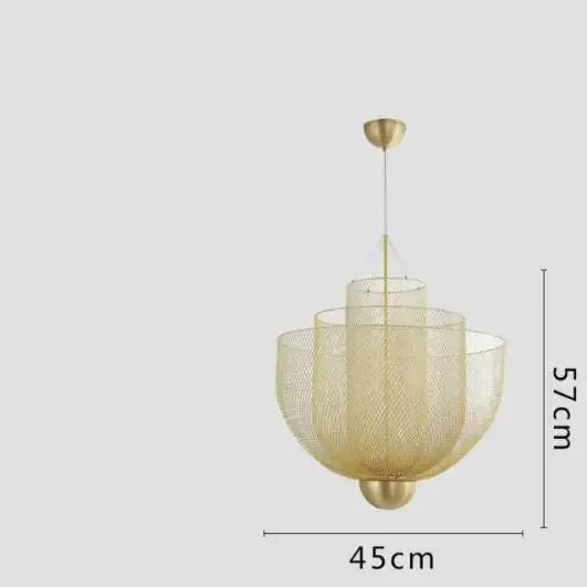 Afralia™ Metal Grid Pendant Lights: Modern Nordic Design LED Chandeliers for Dining Restaurant