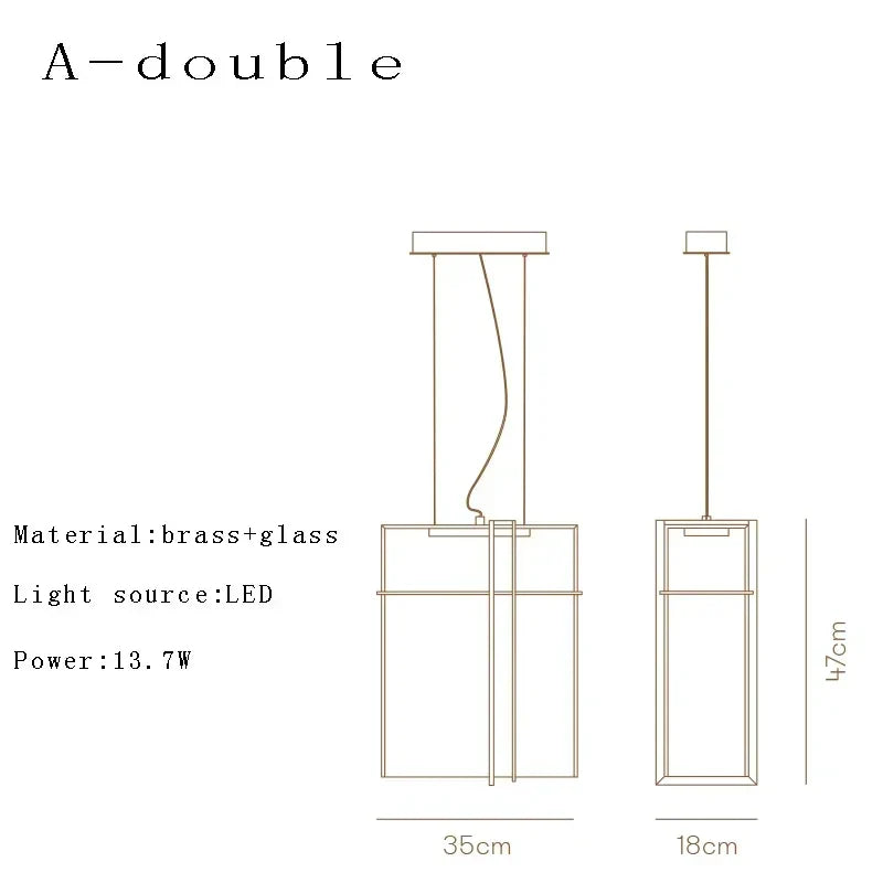 Afralia™ Glass Pendant Light: Modern Italian Design, Creative LED, Small SizeListBox, Ceiling Kitchen Island Bedside Décor.
