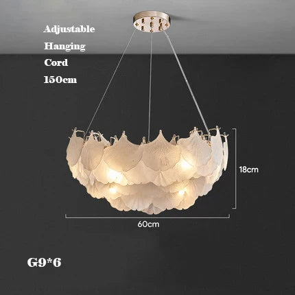 Afralia™ Maple Glass Chandelier Pendant Light Fixture for Living Room Bedroom