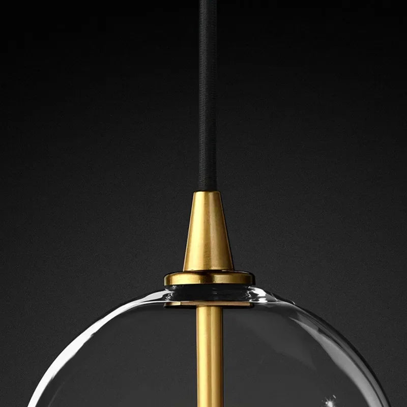 Afralia™ Gold Metal Globe Pendant Light with LED G4 Bulb for Dining Room