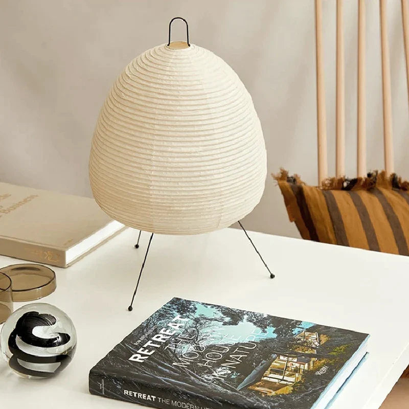 Afralia™ Japanese Rice Paper Lantern LED Table Lamp Floor Lamps for Creative Home Decor