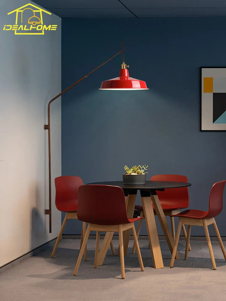 Afralia™ Long Pole Swing Arm Wall Lamp LED E27, Telescopic Design, Hotel Restaurant Hall Aisle