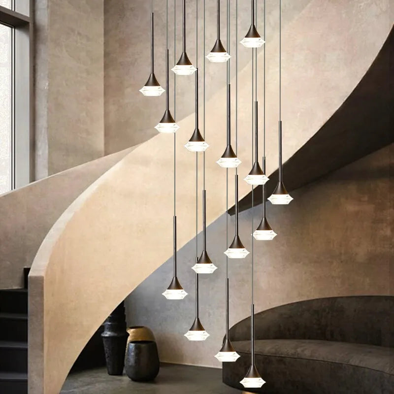 Afralia™ Deluxe Villa Chandelier for Living Room, Restaurant, Coffee Shop, Lobby, Exhibition Hall