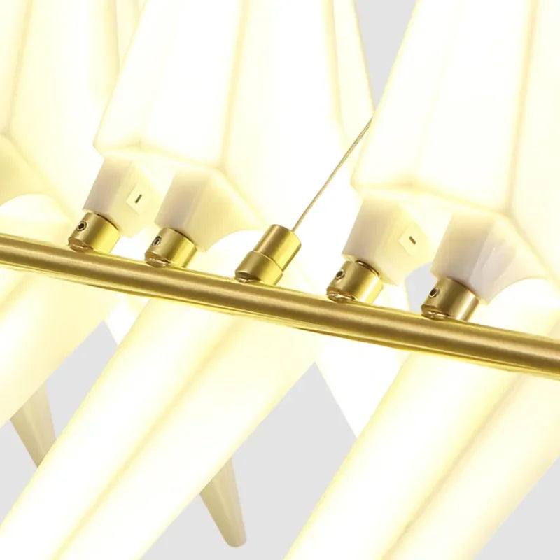 Afralia™ Crane Chandelier Iron LED Light for Bedroom Dining Children's Room