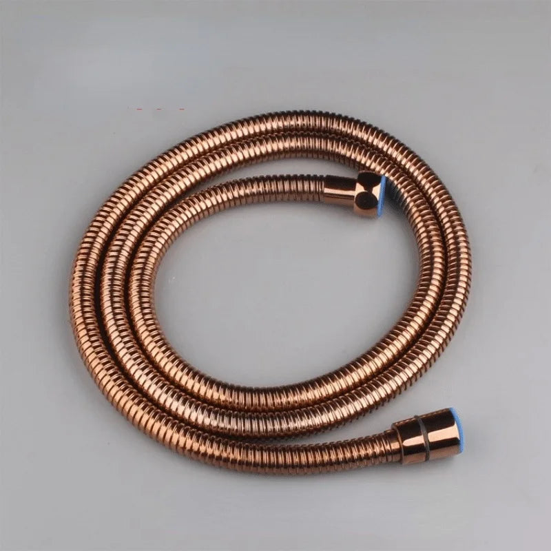 Afralia™ Rose Gold Stainless Steel Shower Hose - Durable and Flexible Bathroom Accessory