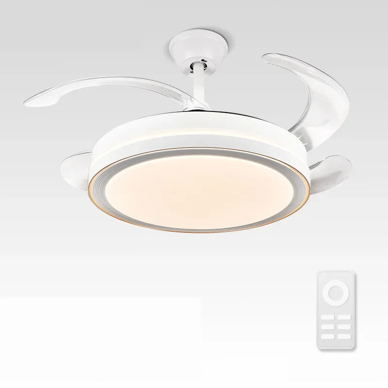 Afralia™ Crystal Light Ceiling Fan with Remote Control – Modern Chandelier Vintage Style