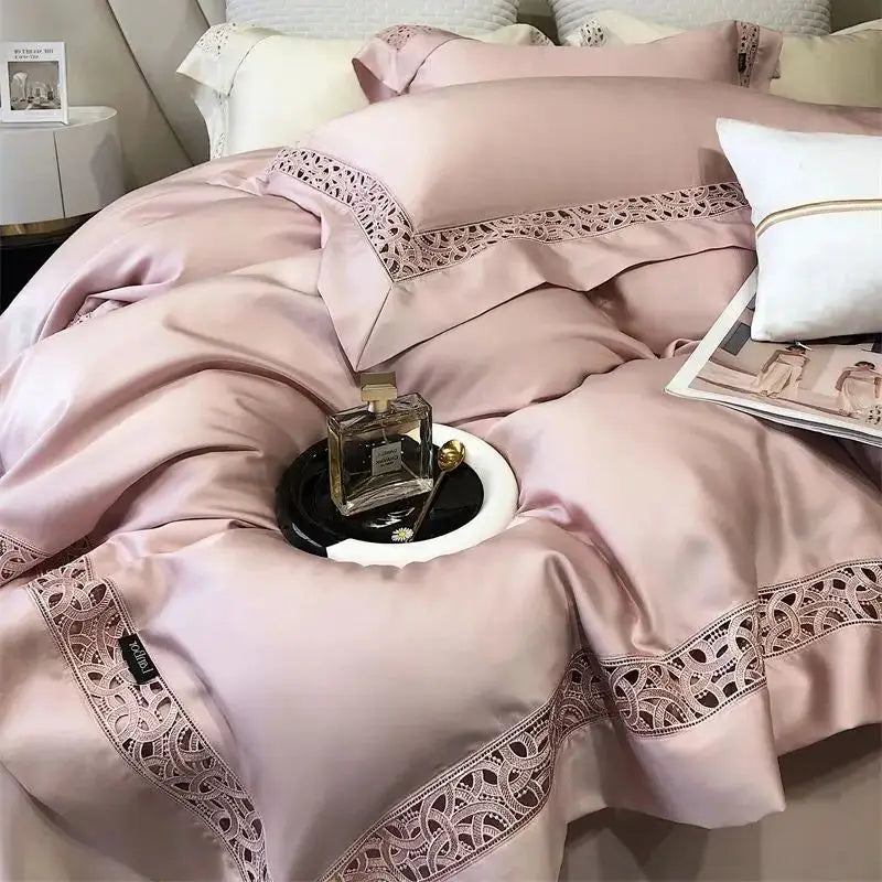 Afralia™ Eucalyptus Fiber Hollow Wide Edge Bedding Set - Soft, Silky, & Breathable