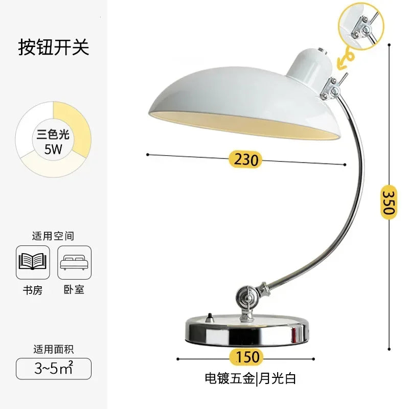 Afralia™ Minimalist Desk Lamp, Classic Retro Nordic Table Lamp for Office and Bedroom