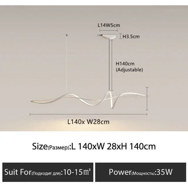 Afralia™ Aluminum Pendant Light Chandelier for Kitchen Dining Room Decoration