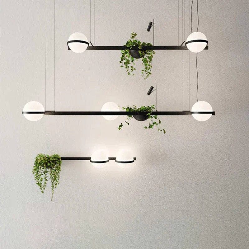 Afralia™ Artificial Plant Pendant Light: Nordic DIY Sky Garden LED Hanging Lamp