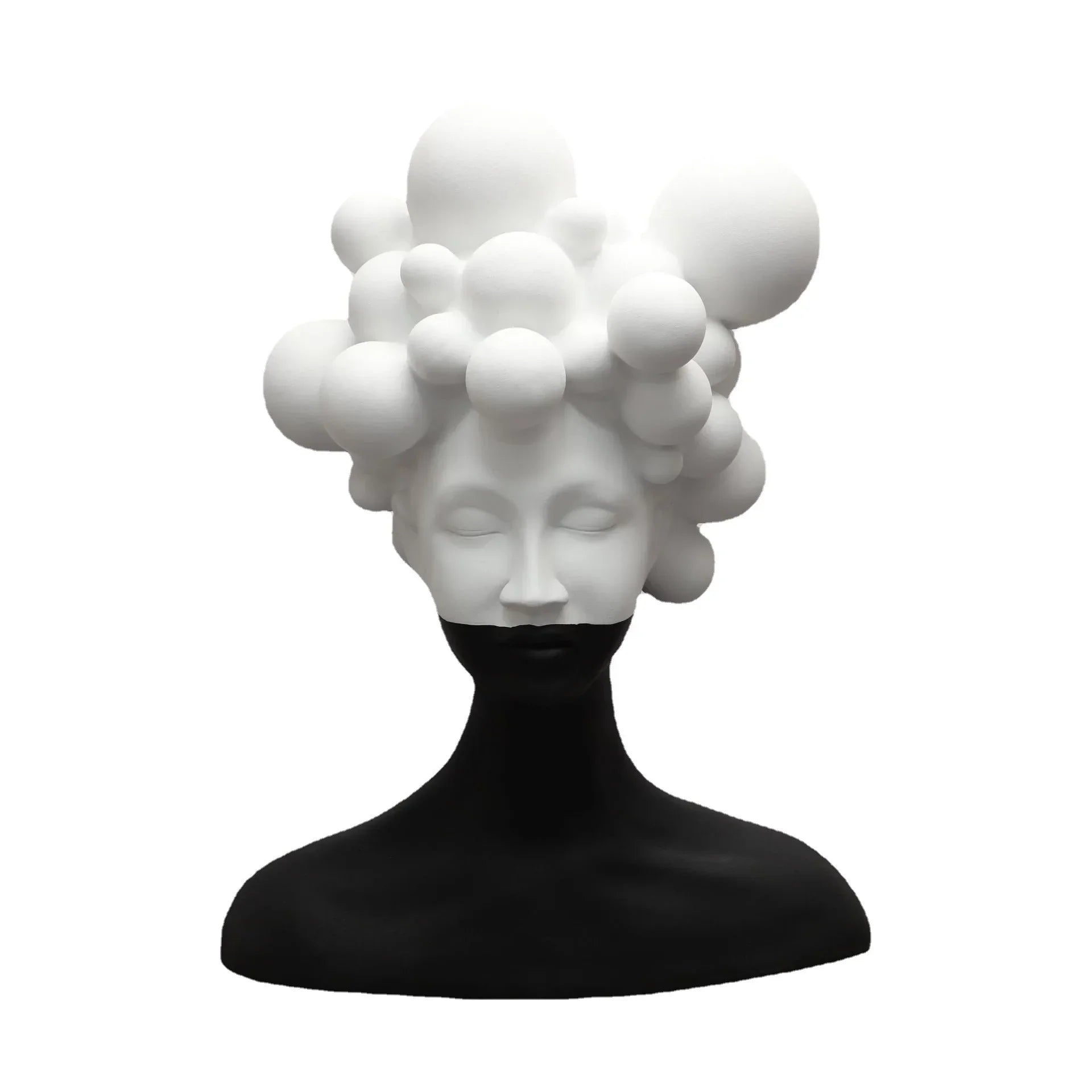 Afralia™ Abstract Woman Figurine Resin Sculpture Home Decor Human Head Statue