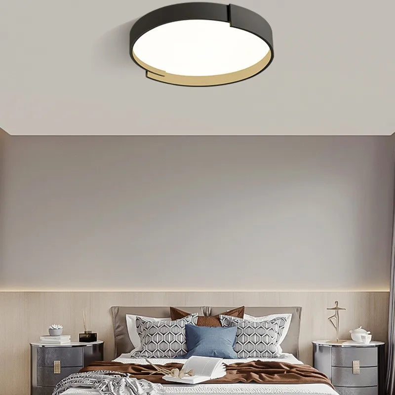 Afralia™ LED Ceiling Lamp Master Bedroom White Gray Modern Round Study Room