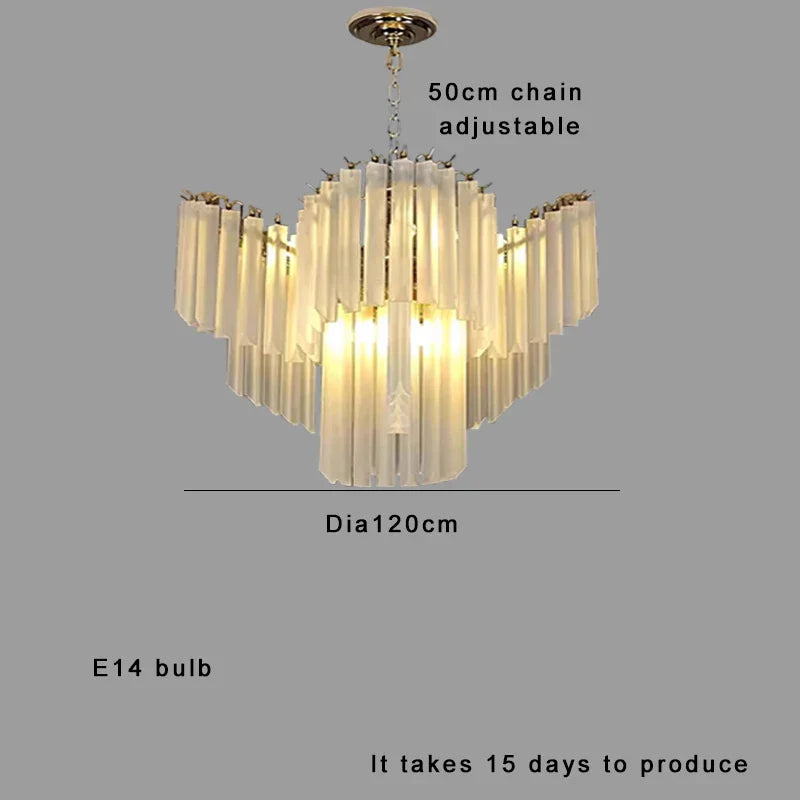 Afralia™ Luxury White Crystal Glass Chandelier for Elegant Villa Living Room Decor
