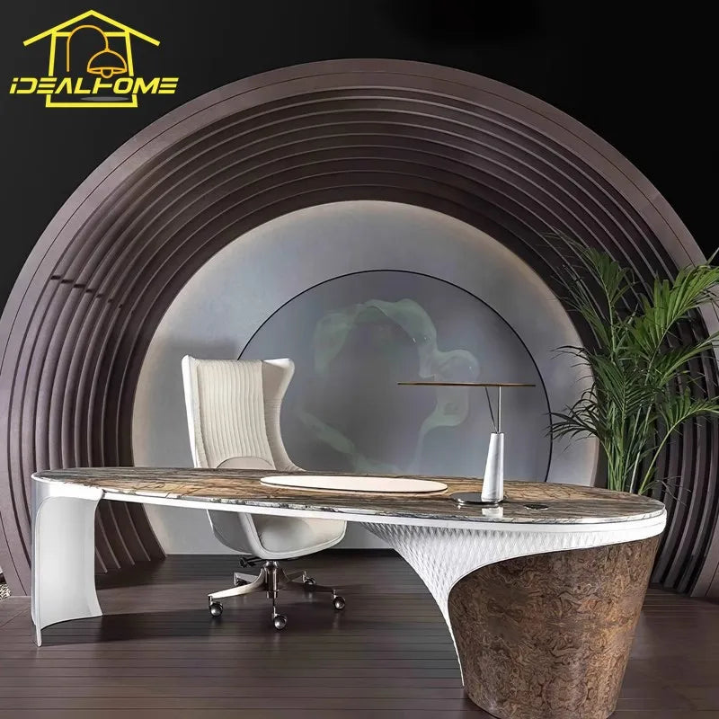 Afralia™ Marble Table Lamp LED Desk Light for Bedroom Living Room Study Space