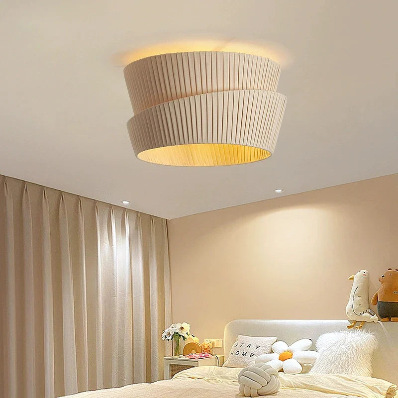 Afralia™ Cream LED Ceiling Chandelier for Living Room Dining Bedroom