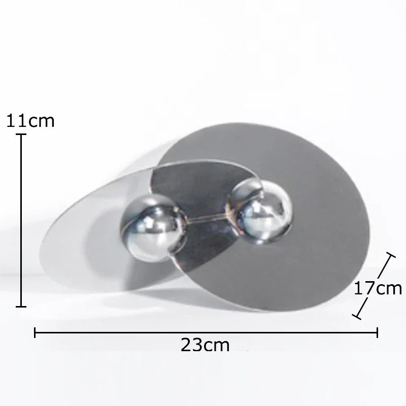 Afralia™ Geometric Circle Sculpture: Modern Metal Desk Ornament for Room Aesthetic