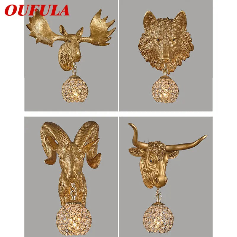 Afralia™ Animal Design Sconce LED Wall Lights for Home Bedroom Decor