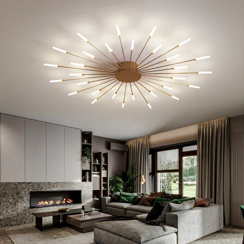 Afralia™ LED Fireworks Pendant Lamps - Modern Living Room Bedroom Chandelier Lighting