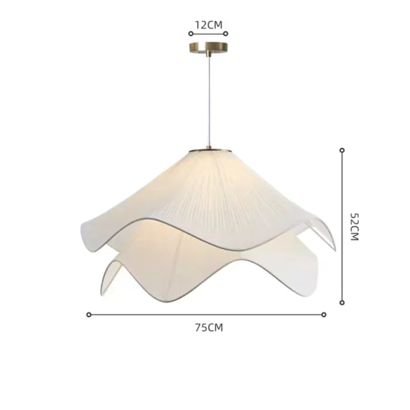 Afralia™ White Dome Pendant Light: Modern Minimalist Fabric for Bedroom, Dining Room, Living Room