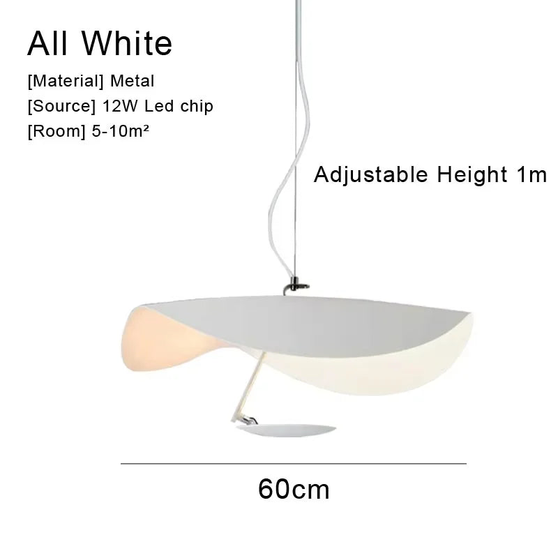 Afralia™ Lederam Manta Pendant - Industrial Retro Style White/Black Ceiling Lamp