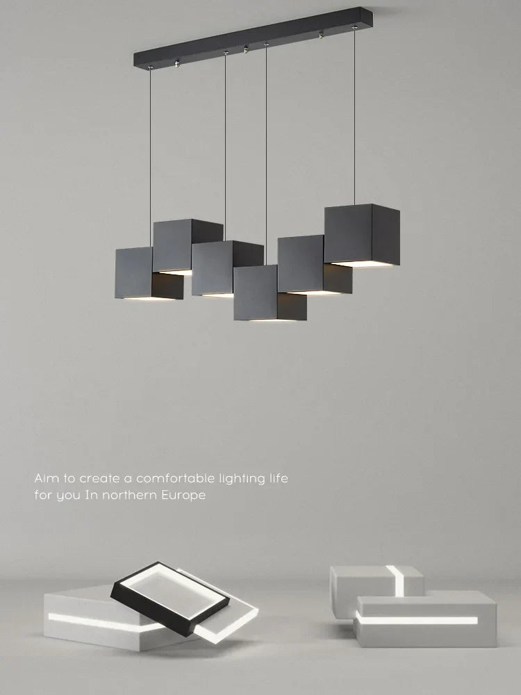 Afralia™ Modern Geometric Pendant Lights for Dining Room and Office