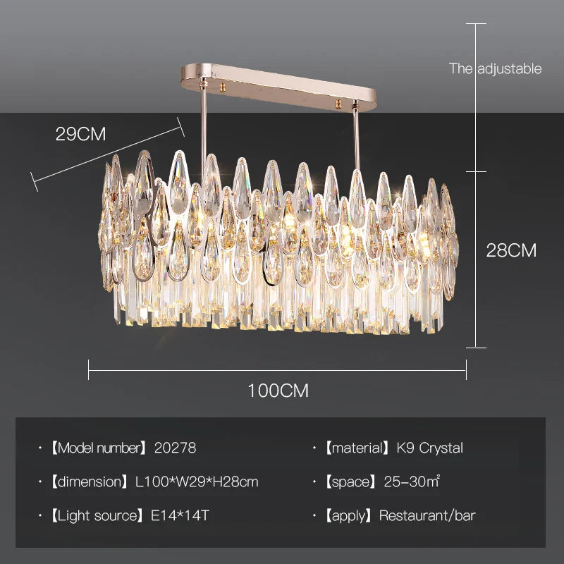 Afralia™ Crystal LED Chandelier | Long Stairway Villa Light | Modern Luxury Post Lamp
