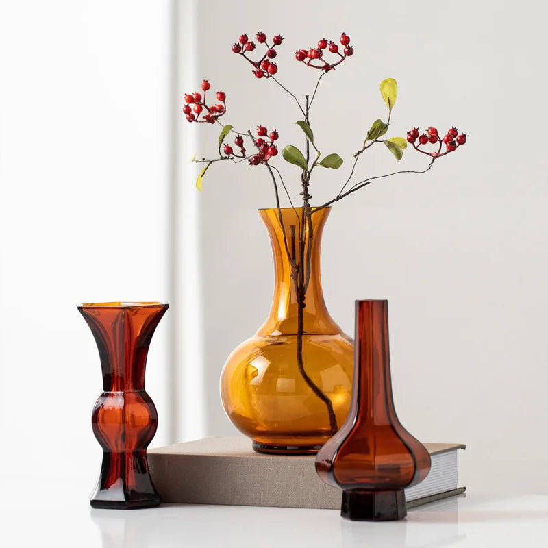 Afralia™ Green Glass Geometry Vase Hydroponics Terrarium Home Decoration Accessory