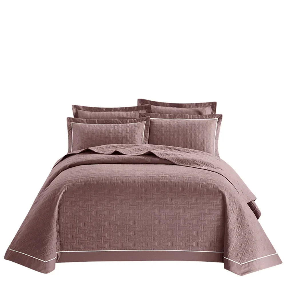 Afralia™ Cotton Coverlet Bedspread Set with Thick Quilting for Luxurious Bedding