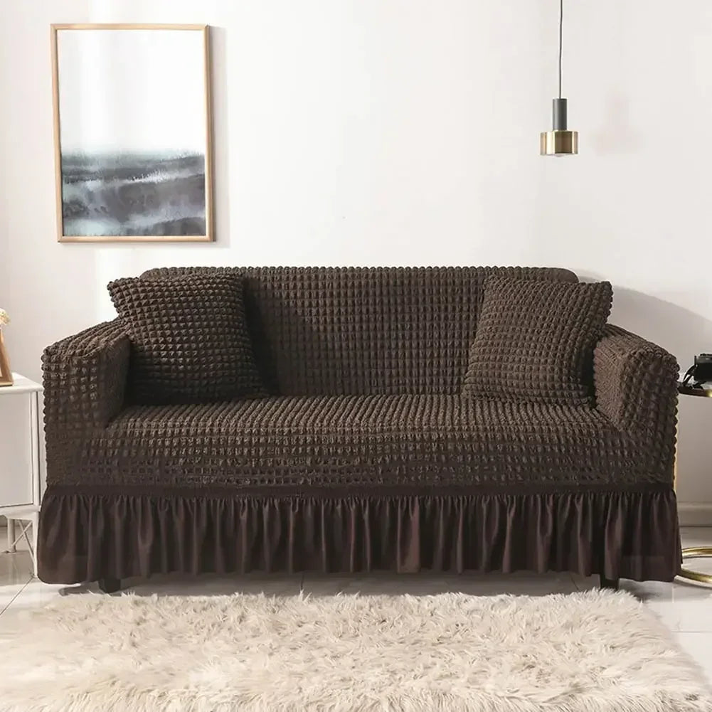 Afralia™ Plush Sofa Cover: 3D Thick Stretch Slipcover for Cozy Couch Protection