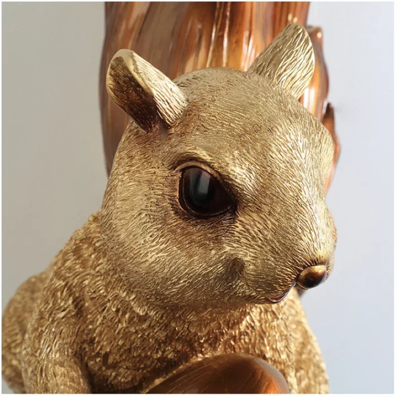 Afralia™ Cute Squirrel Resin LED Wall Lamps for Home Decor and Lighting