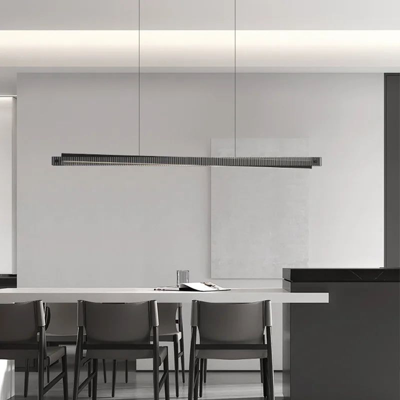 Afralia™ Bar Shape Glass & Aluminum Chandelier: High-end Nordic Pendant Light for Luxury Ambiance