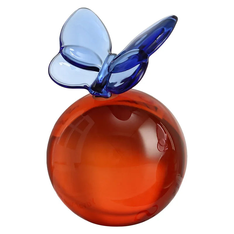 Afralia™ Geometric Butterfly Crystal Ball Home Decor Figurine