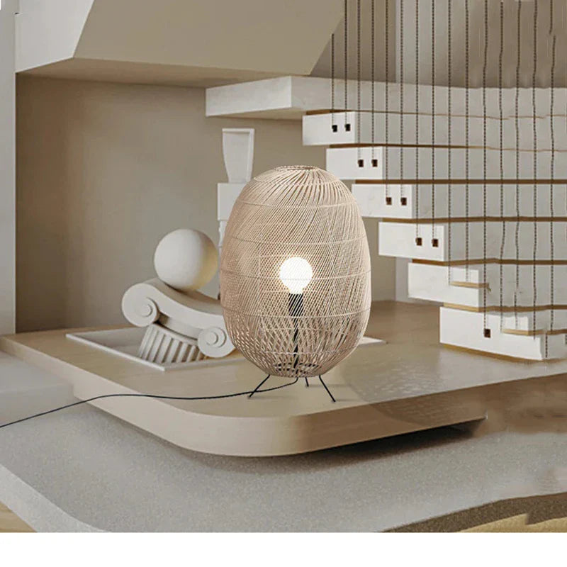 Afralia™ Rattan Ball Floor Lamp for Living Room, Bedroom, Study - Hand-Woven Wood Floor Light