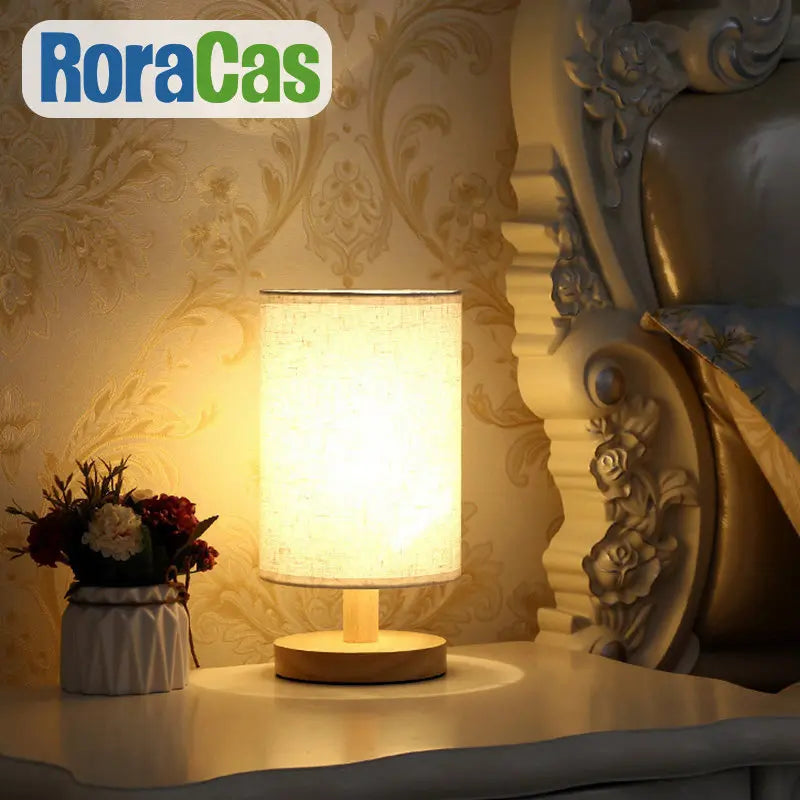 Afralia™ USB LED Night Light with Remote Control and Dimmable Wooden Base