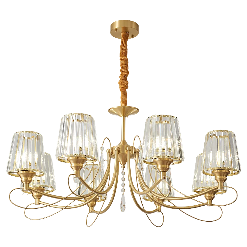 Afralia™ Bronze Villa All Copper Chandelier - Modern Light Luxury for Living Room