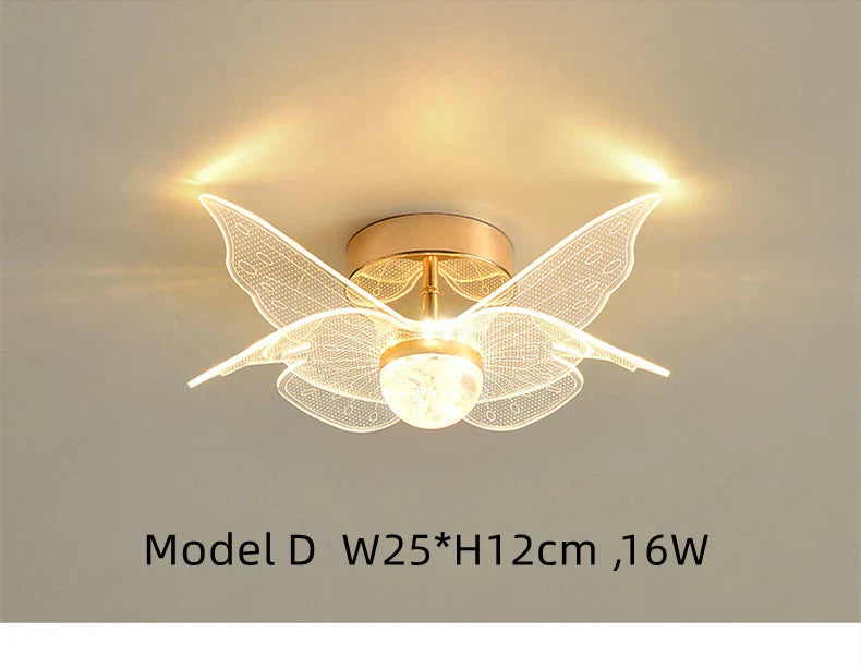 Afralia™ Gold Acrylic LED Ceiling Light - Modern Nordic Style Lighting for Home Decor