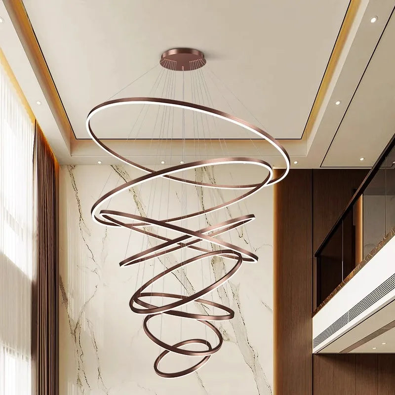 Afralia™ Nordic Stair Chandelier for Living Room, Bedroom, and Dining Room Lighting